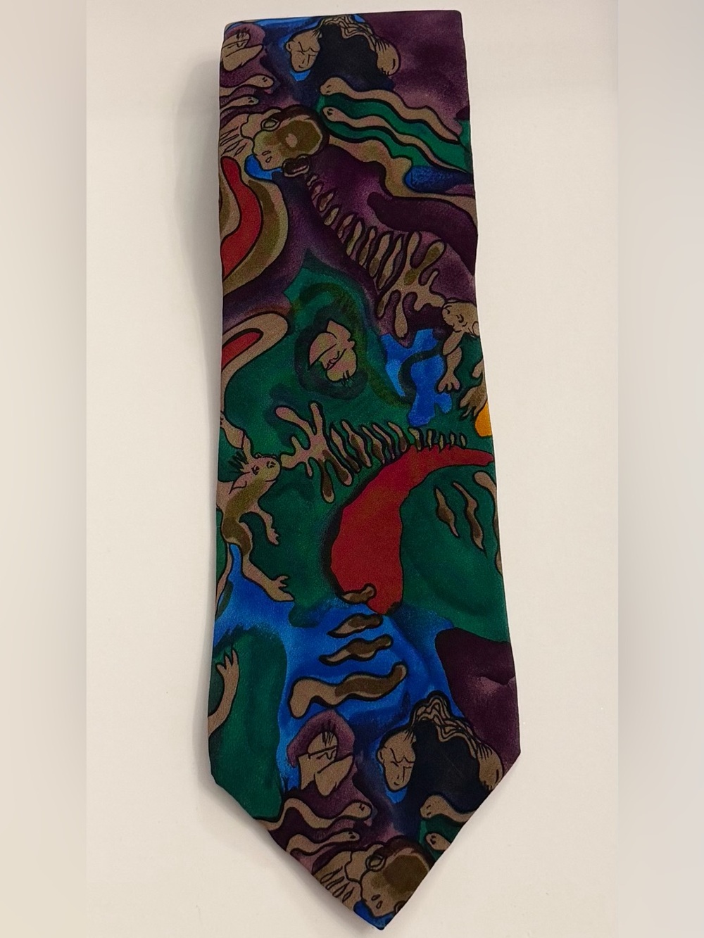 J. Garcia Cartoon Limbo Collection Eight Silk Tie